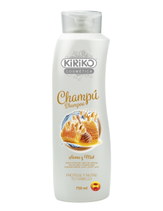 Champú Kiriko avena y miel, 750 ML