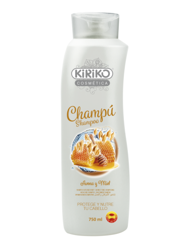 Champú Kiriko avena y miel, 750 ML